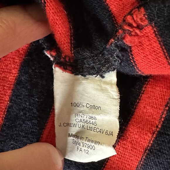 J.Crew Women's Size Small Blue Red Striped Sweater Crew Neck Long Sleeve - Picture 4 of 7
